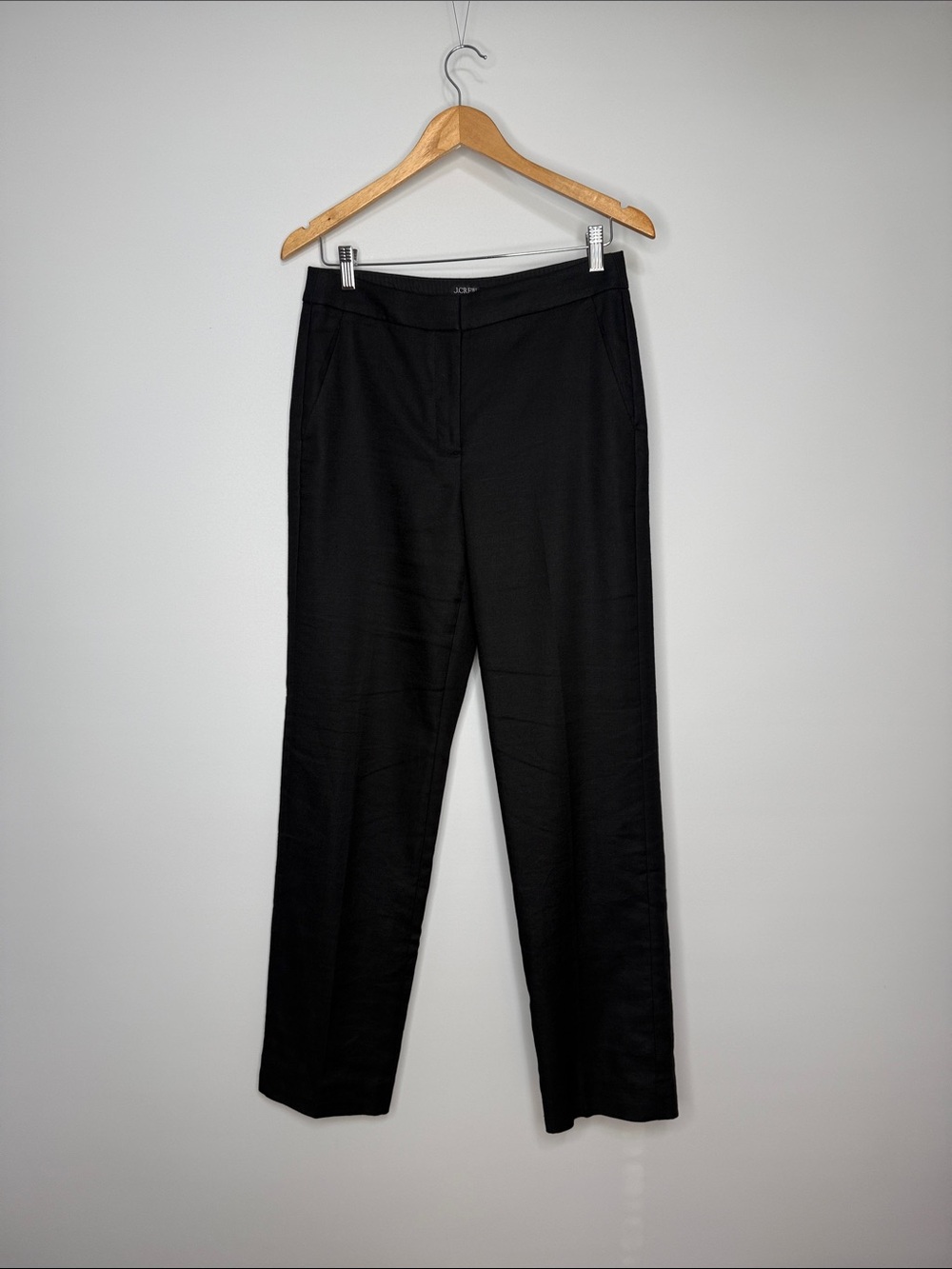 J. Crew Kate straight-leg pant in stretch linen blend 4T